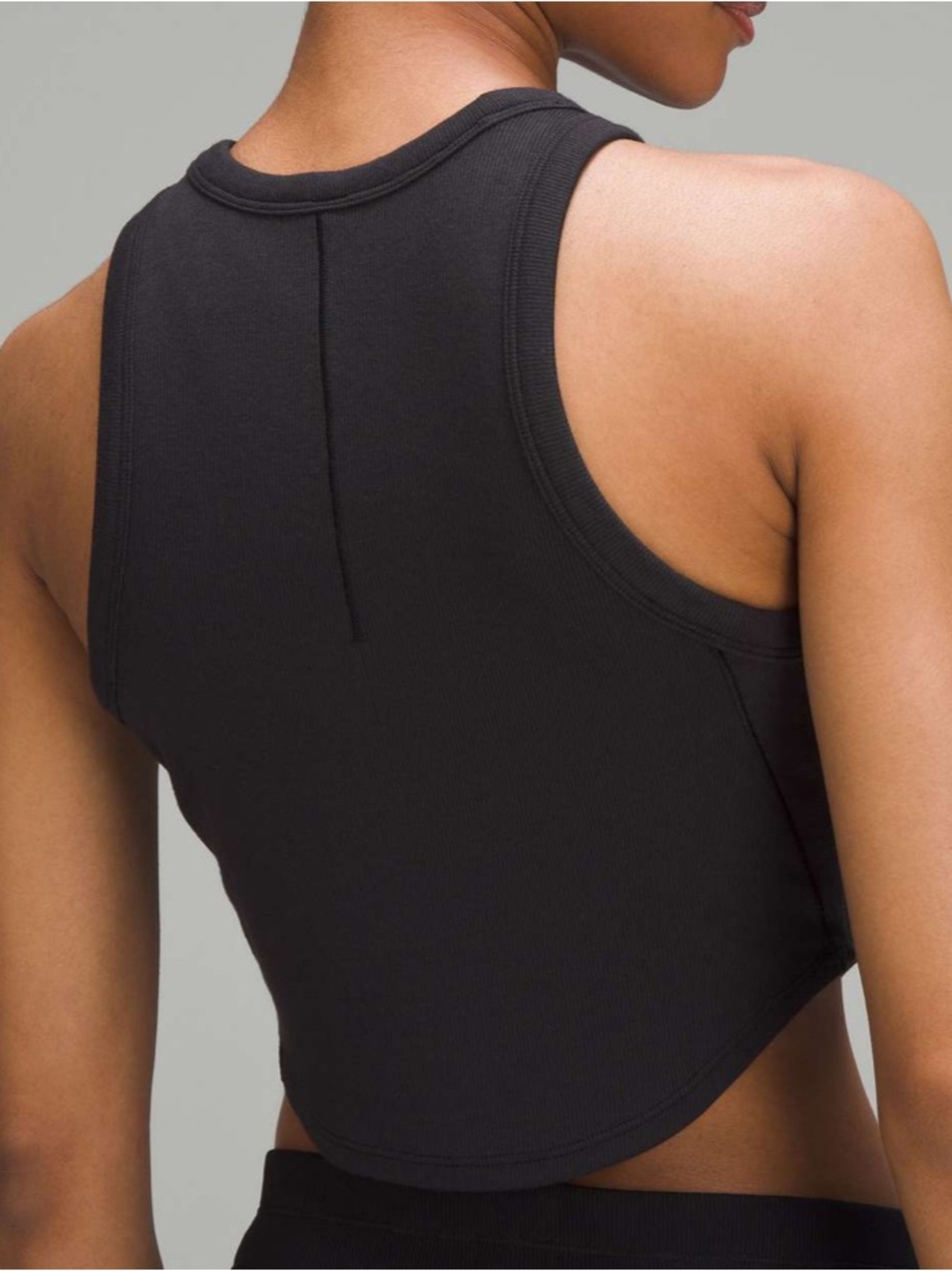 Lululemon Hold Tight Cropped Tank Top Black - Picture 3 of 9